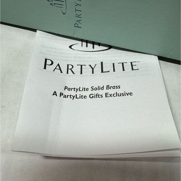 Vintage Partylite 9 inch Chatham Candle Snuffer Polished Brass N6035 Gold Color - Picture 2 of 3